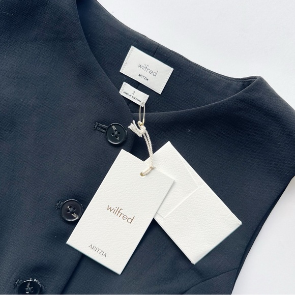 NEW Aritzia Wilfred Regal Vest (Re)ssential Black - Picture 11 of 13